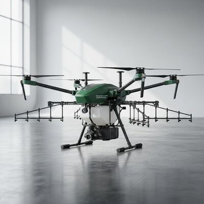 Drone agricole de haute précision 12000 W Durée de vol avec pulvérisateur UAV de forme de pulvérisation de secteur